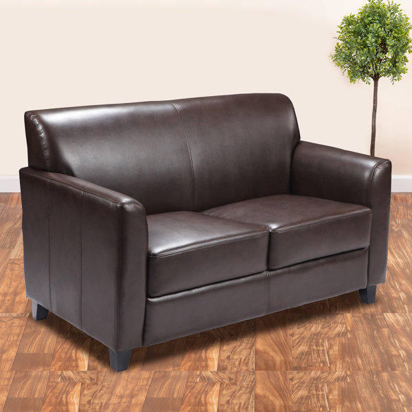 Oversized-leather-loveseat | Wayfair